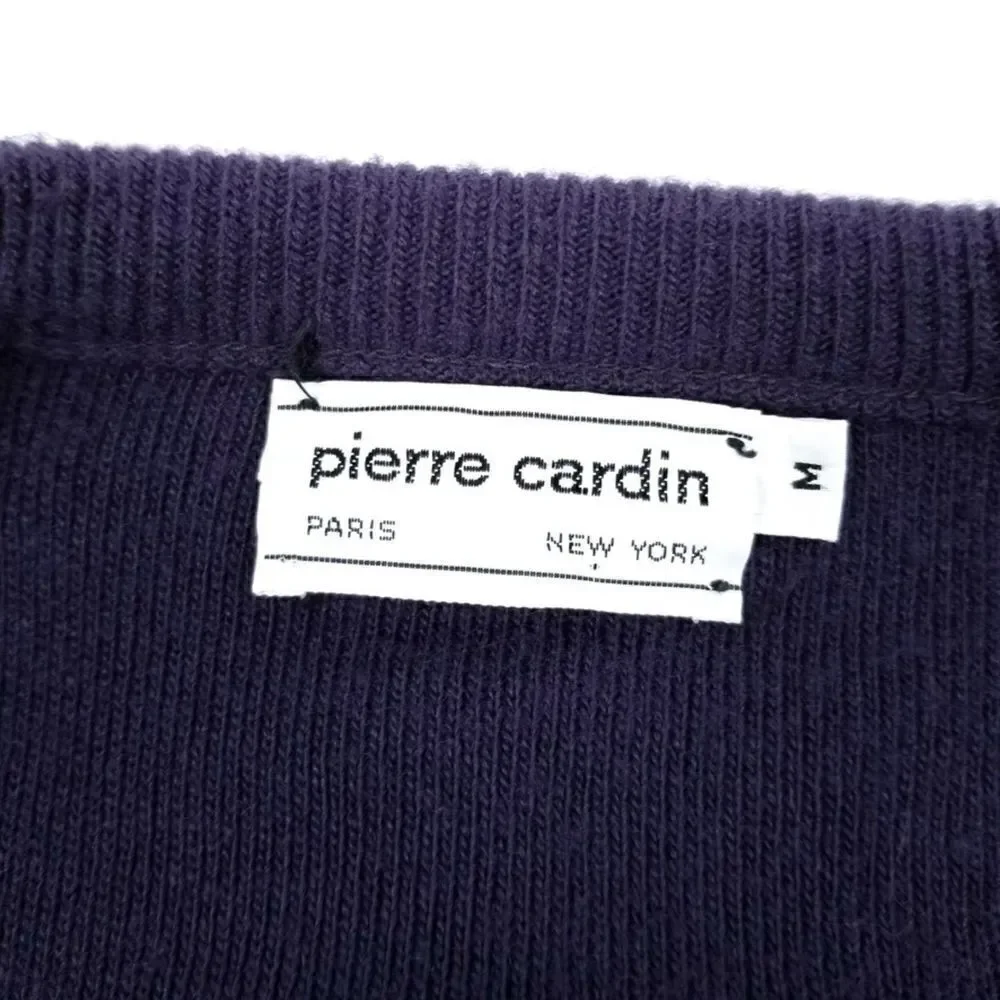 VINTAGE Pierre Cardin Luxe Orlon Purple V-Neck Sweater Old Money Quiet Luxury